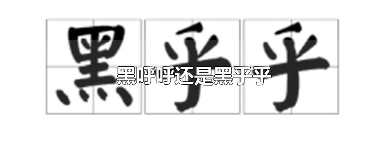 黑呼呼还是黑乎乎黑呼呼和黑乎乎哪个正确